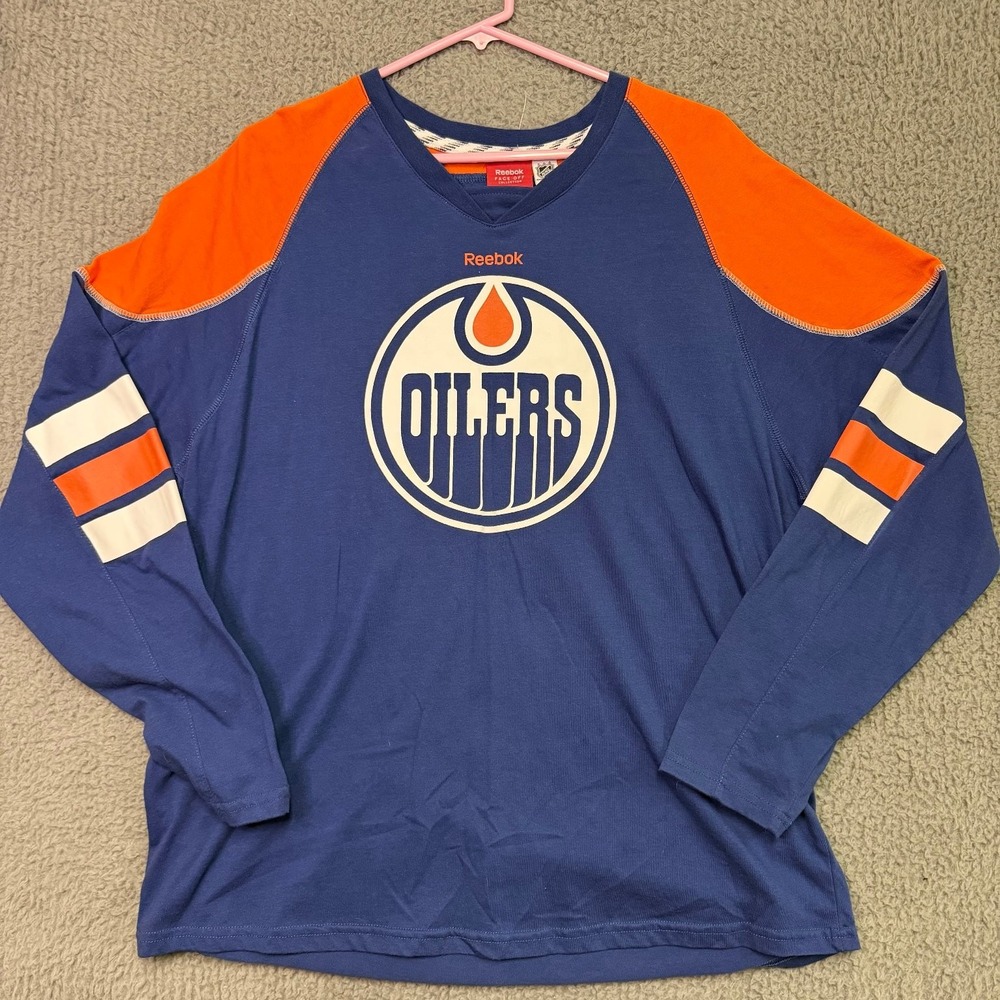 Reebok NHL Edmonton Oilers Ryan Nugent-Hopkins #93 Long Sleeve T-Shirt Men's XL